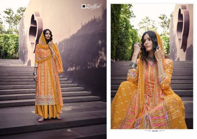 Zulfat Summer Queen Latest Fancy Designer Festive Wear Pure Cotton Digital Printed Dress Material 